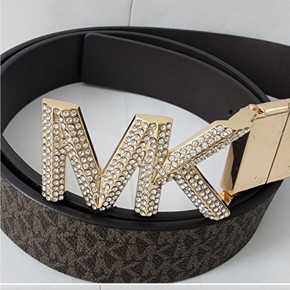 Michael Kors 38 MM Rhinestone Buckle Reversible Belt main image 7